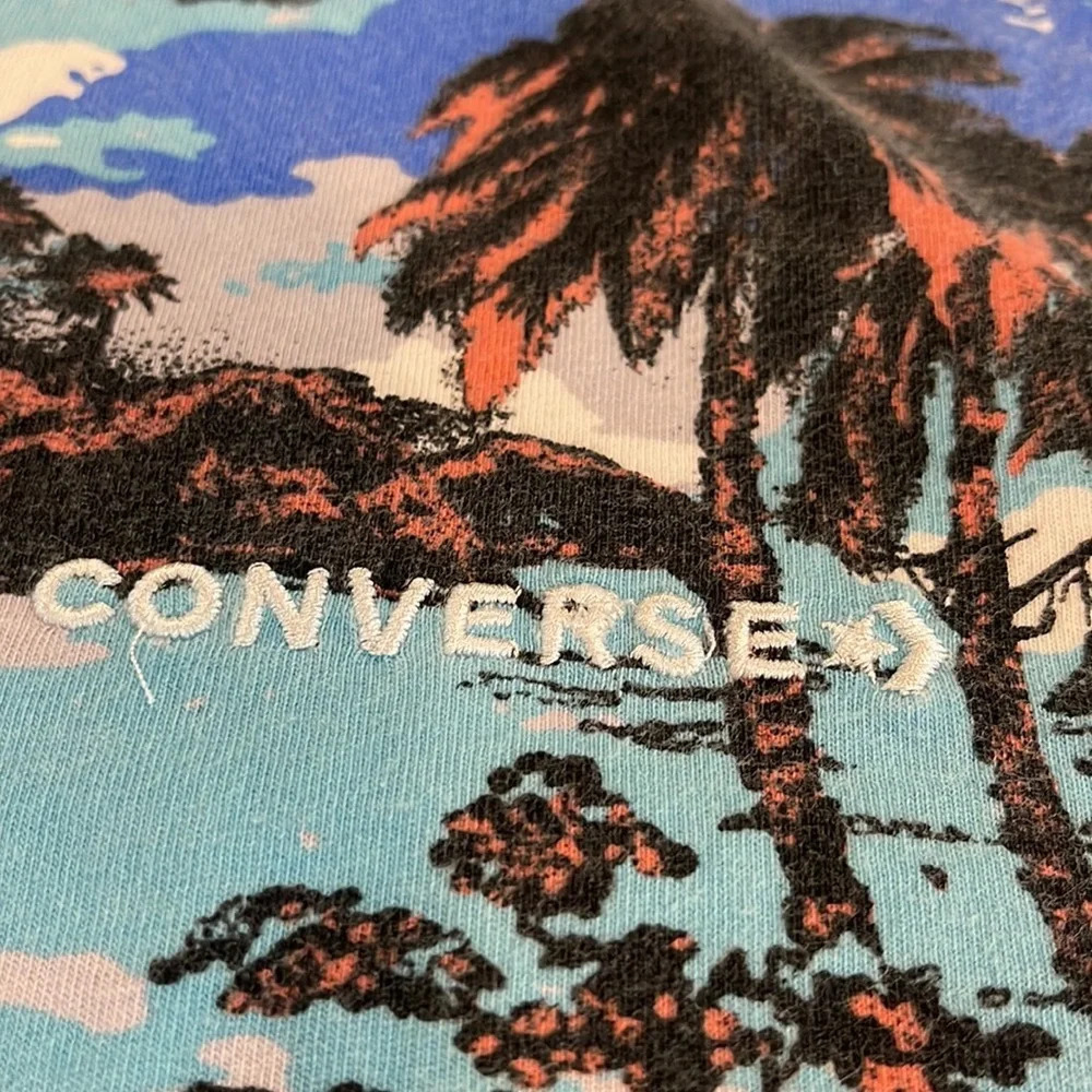 2 Converse Tees Island Palm Trees T-shirt size Small Converse Shoes tee … - Picture 2 of 16